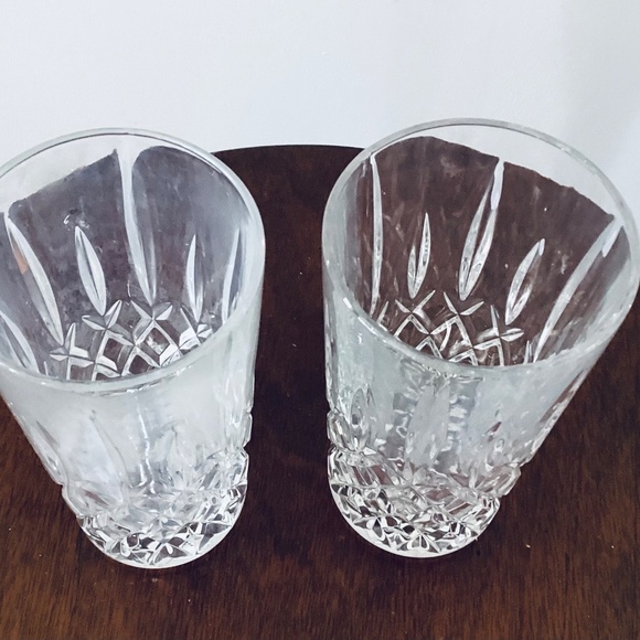 Pair of Cut Crystal Highball Glasses, Crystal Bar Glasses, Crystal glasses - Picture 5 of 5